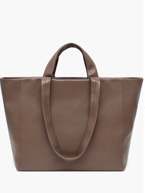 Everyday Brown Leather-Style Tote Bag - Thacker brand